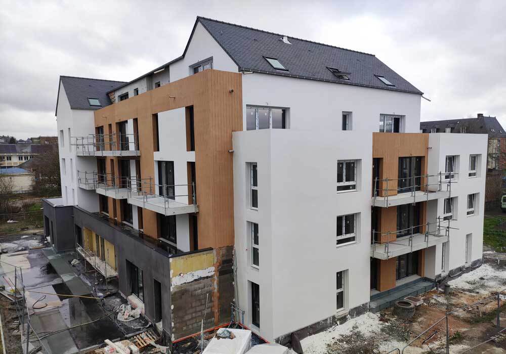 Construction des appartements Jardins Exenna Fougères